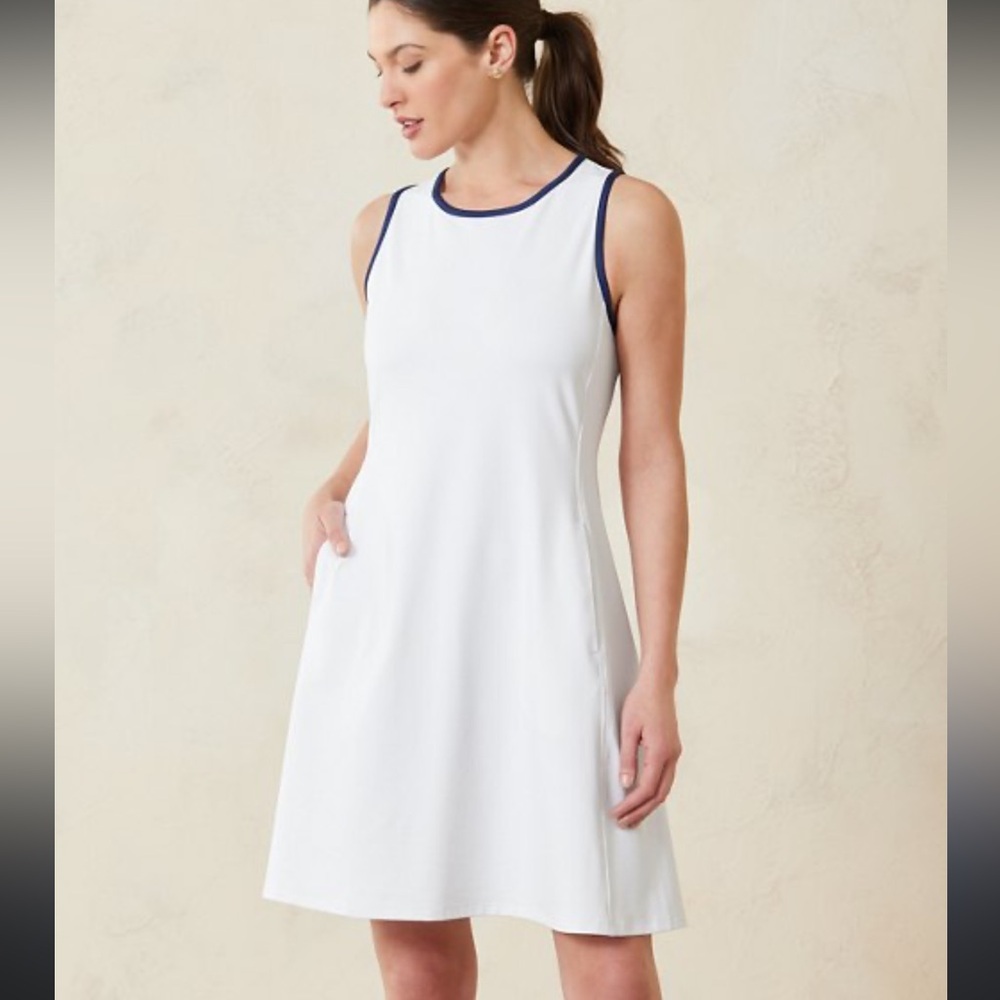 NWT Tommy Bahama Aubrey Fit and Flare IslandZone® Dress White‎ Small